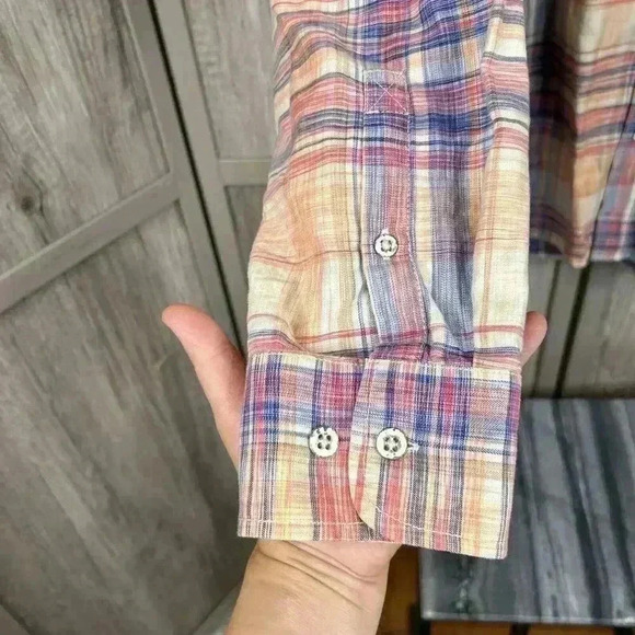 Tommy Bahama Shirt Button Up Plaid  Multi colored Long Sleeves Sz 2XL - Picture 7 of 10